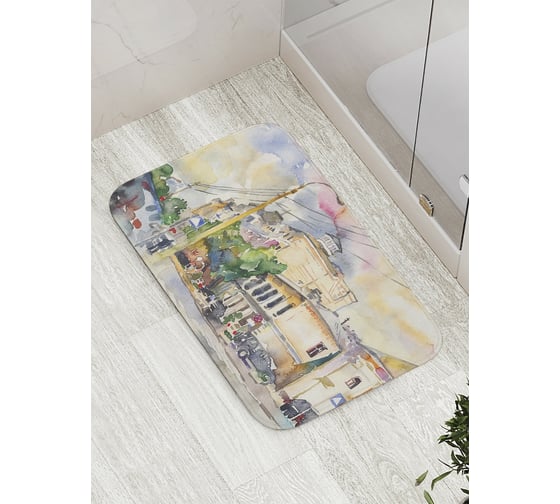 Изображение товара Коврик противоскользящий JoyArty "Улочки старого города" для ванной, сауны, бассейна, bath_32865