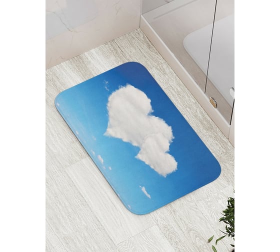 Изображение товара Коврик противоскользящий JoyArty "Облака в форме сердца" для ванной, сауны, бассейна, bath_22893