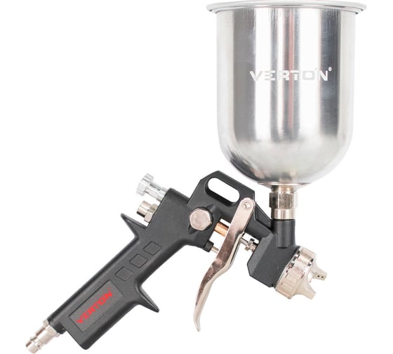 Изображение товара Краскораспылитель VERTON Air SG750U/1,5 (верхний бак-750мл,расход воздуха 170л/мин,сопло 1,5мм,ф штуцера 1/4,раб.давл 3,5-5) (20шт/кор) 01.21427.21440