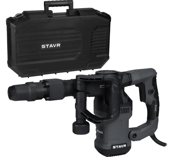 Изображение товара Молоток отбойный СТАВР SDS-MAX, 11,6Дж, 1400Вт, Stavr SDH 1400, 5,8кг, AVS, 3800уд/мин, кабель 5м (набор оснастки, кейс) 9030400124