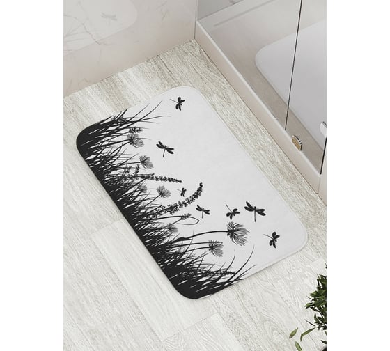 Изображение товара Коврик противоскользящий JoyArty "Полет стрекозы" для ванной, сауны, бассейна, bath_28049
