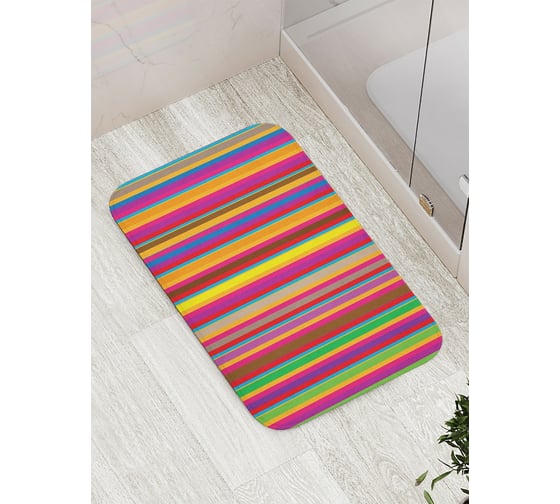 Изображение товара Коврик противоскользящий JoyArty "Строгая радуга" для ванной, сауны, бассейна, bath_12439