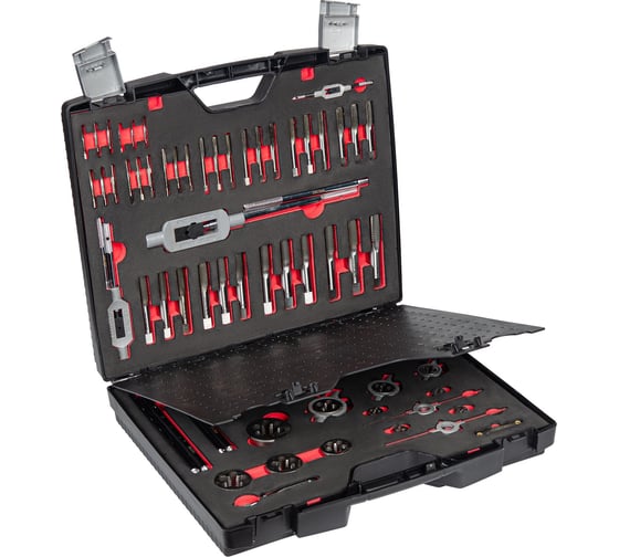 Изображение товара Набор резьбонарезного инструмента ZALTAR STM 55 HSS, 64 пр., M3-M4-M5-M6-M8-M10-M12-M14-M16-M18-M20-M22-M24 ZA-10724