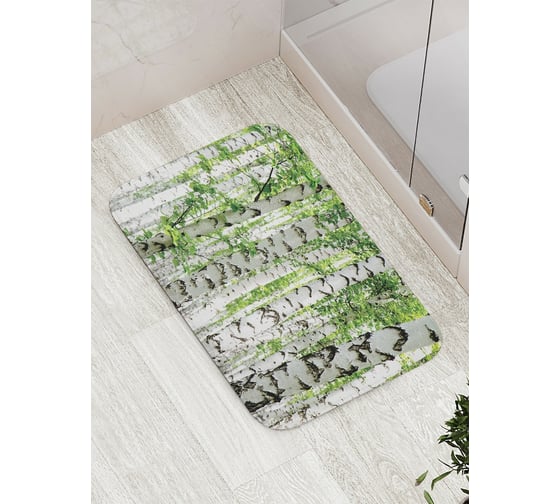 Изображение товара Коврик противоскользящий JoyArty "Березы умиляют" для ванной, сауны, бассейна, bath_16437