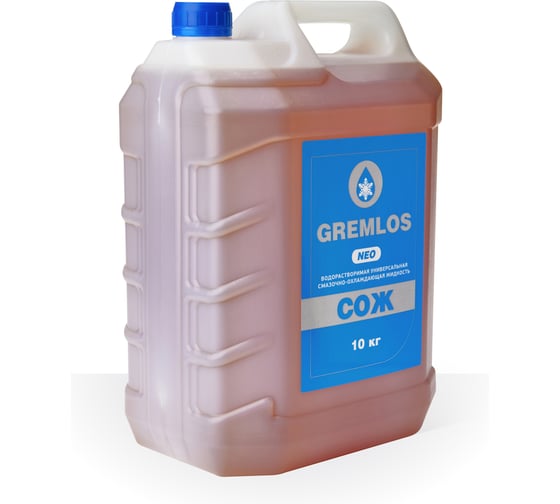 Изображение товара Концентрат жидкости смазочно-охлаждающей синтетической Гремлос НЕО, канистра 10 кг 4687206134058