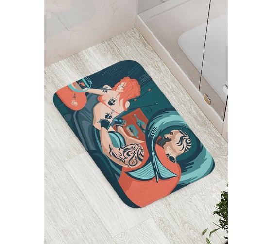 Изображение товара Коврик противоскользящий JoyArty "Мастер тату" для ванной, сауны, бассейна, bath_12840
