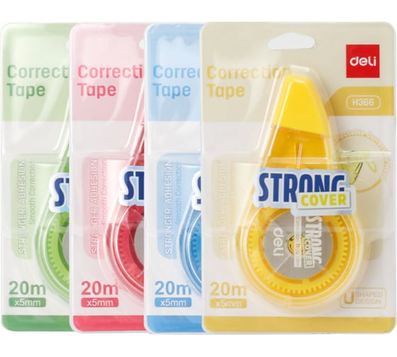 Изображение товара Набор корректирующих лент DELI 5мм*20м , цвет ассорти, 24 шт. в наборе EH366