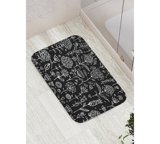 Изображение товара Коврик противоскользящий JoyArty "Ночь цветов" для ванной, сауны, бассейна, bath_3436