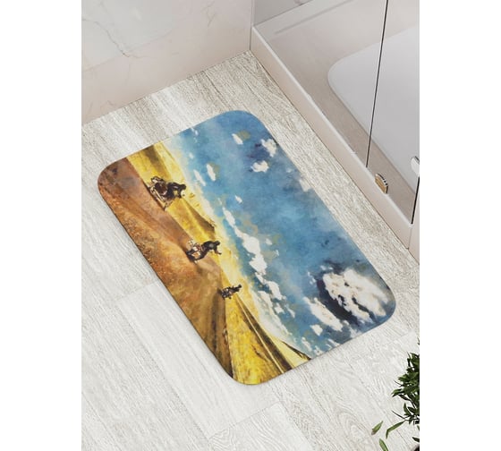 Изображение товара Коврик противоскользящий JoyArty "Байкеры мчатся вдаль" для ванной, сауны, бассейна, bath_15145