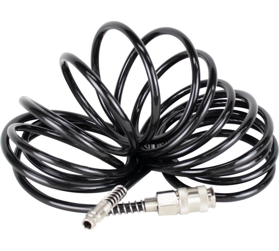 Изображение товара Шланг спиральный Verton с фитингами рапид Air PH5 (5м размеры внутренний 5, внешний 8), диаметр штуцера 1/4, давление 20 бар) (20шт/кор) 01.21427.21444