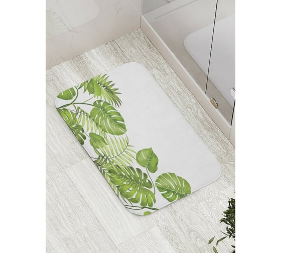 Изображение товара Коврик противоскользящий JoyArty "Листья тропических растений" для ванной, сауны, бассейна, bath_36054