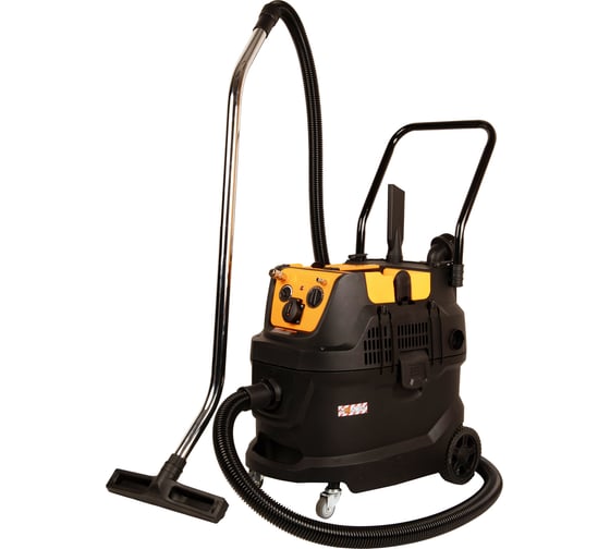 Изображение товара Промышленный пылесос WIEDERKRAFT 1600W/40L с подключением электро и пневмоинструмента WDK-DUSTER EP+