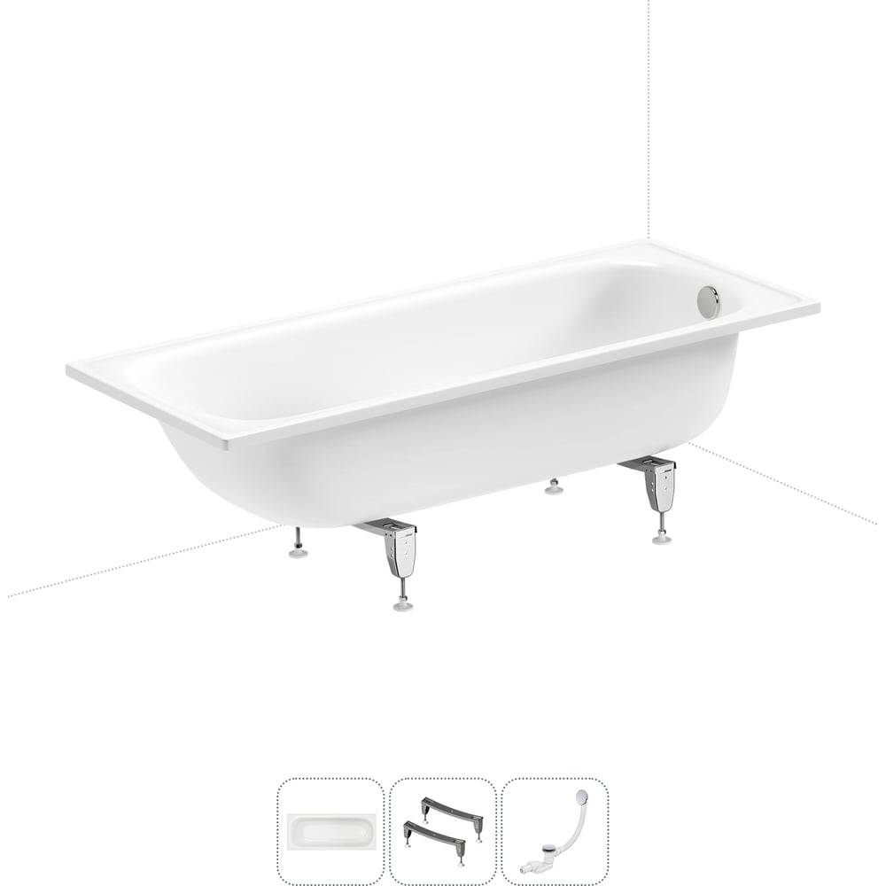 Изображение товара Комплект 3 в 1 Sanitana BLB Europa 2,2 стальная ванна 170x75