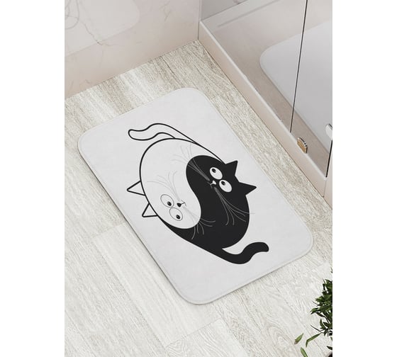Изображение товара Коврик противоскользящий JoyArty "Баланс котов" для ванной, сауны, бассейна, bath_18597