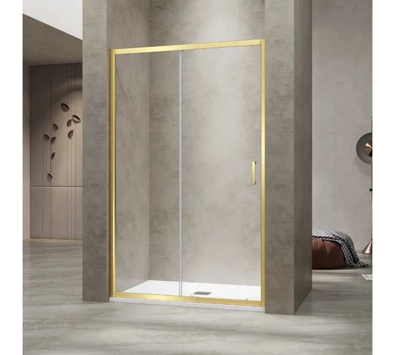 Изображение товара Душевая дверь RGW 120x195 PA-114-Gb Золото браш/Прозрачное/6 мм (EasyClean) 030811412-16