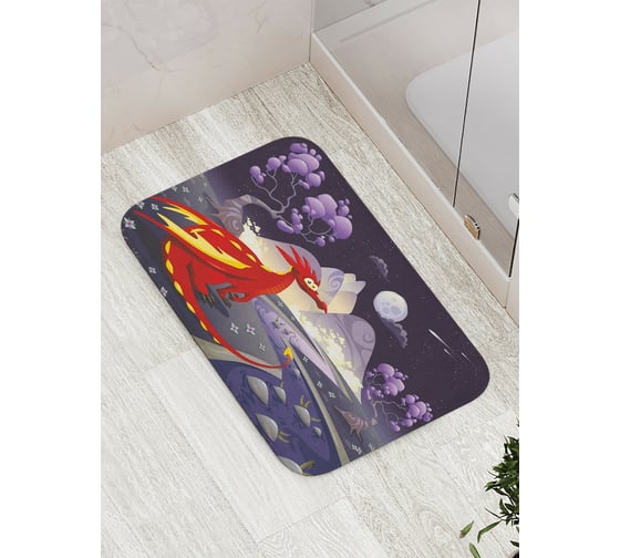 Изображение товара Коврик противоскользящий JoyArty "Драконий уют" для ванной, сауны, бассейна, bath_1238