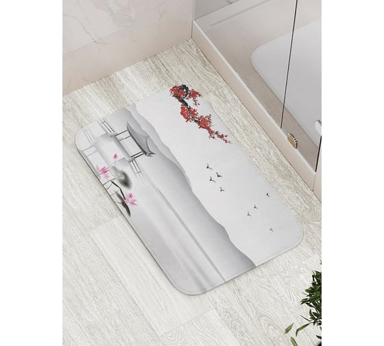 Изображение товара Коврик противоскользящий JoyArty "Японское озеро" для ванной, сауны, бассейна, bath_14934