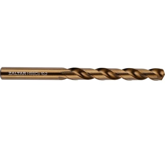 Изображение товара Сверло по металлу, индустриальное ZALTAR DIN 338, HSS-E Co5, Тип VA, 5xD, 10.20 мм ZA-74102