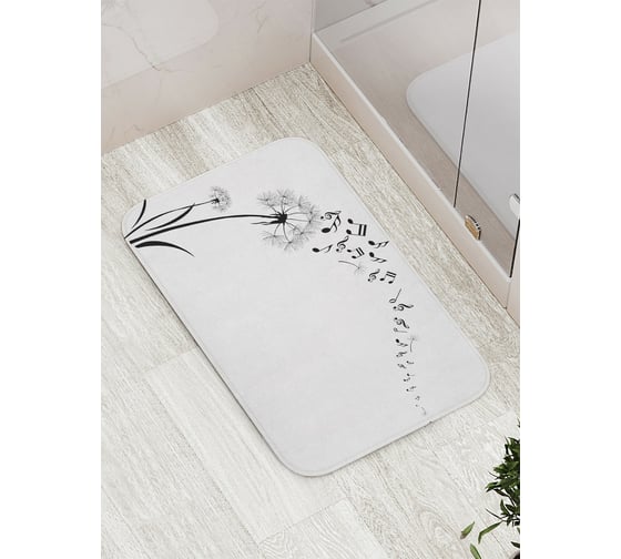 Изображение товара Коврик противоскользящий JoyArty "Музыкальный одуванчик" для ванной, сауны, бассейна, bath_12691