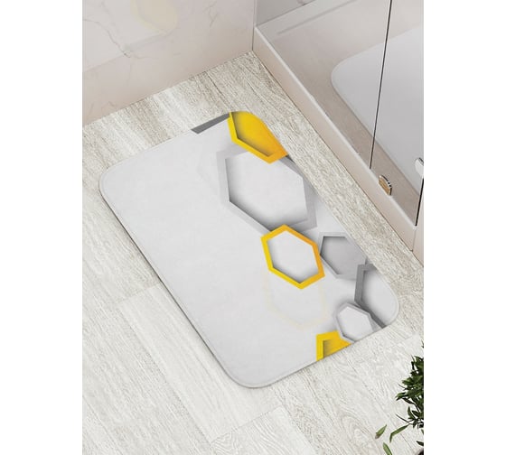 Изображение товара Коврик противоскользящий JoyArty "Мраморные соты" для ванной, сауны, бассейна, bath_22207