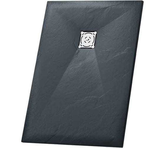 Изображение товара Душевой поддон RGW 90x120x2,5 ST-0129G Графит, 90 мм, каменный (с решеткой) 16152912-002