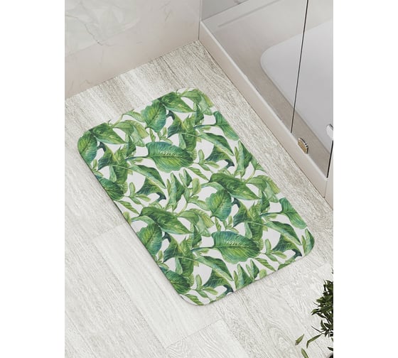 Изображение товара Коврик противоскользящий JoyArty "Тропическое полотно" для ванной, сауны, бассейна, bath_36059