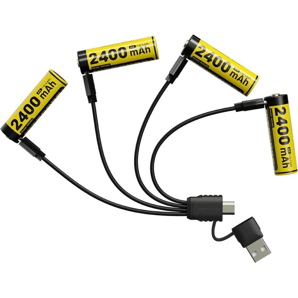Изображение товара Аккумулятор NITECORE NH2400 1.5В 2400мАч комплект 4 шт для AA устройств