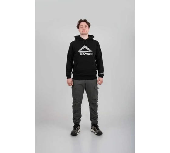 Изображение товара Таганай толстовка PAYER демисезонная, футер, черный, р-р 60-62, рост 170-176 4660335513697