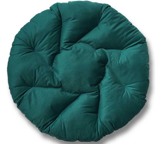 Изображение товара Подушка для подвесного кресла/качелей Лаура SEVILLA круглая, 130 см, искусственный велюр, Зеленый SEV_4-108/208/308/408