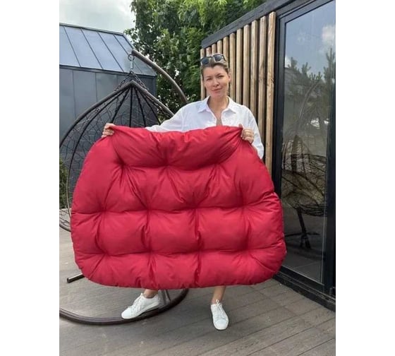 Изображение товара Подушка двухсторонняя для подвесного кресла/качелей Лаура FISHT красный, полиэстер FIS-106/206/306/406