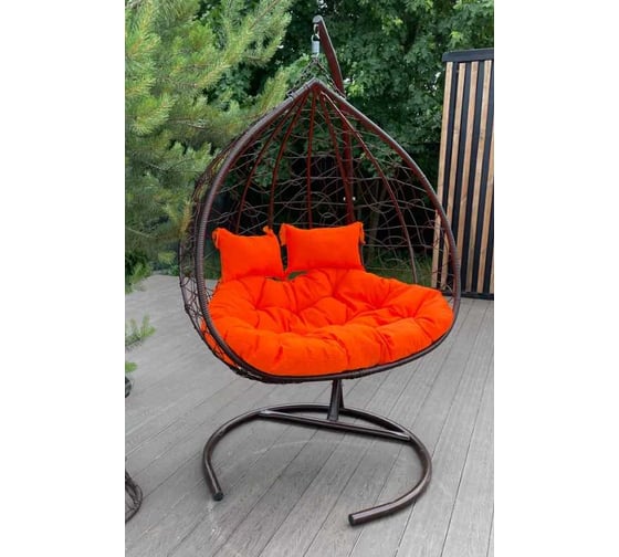 Изображение товара Подушка двухсторонняя для подвесного кресла/качелей Лаура FISHT оранжевый, полиэстер FIS-110/210/310/410
