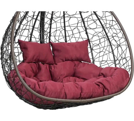 Изображение товара Подушка двухсторонняя для подвесного кресла/качелей Лаура FISHT бордовый, полиэстер FIS-104/204/304/404