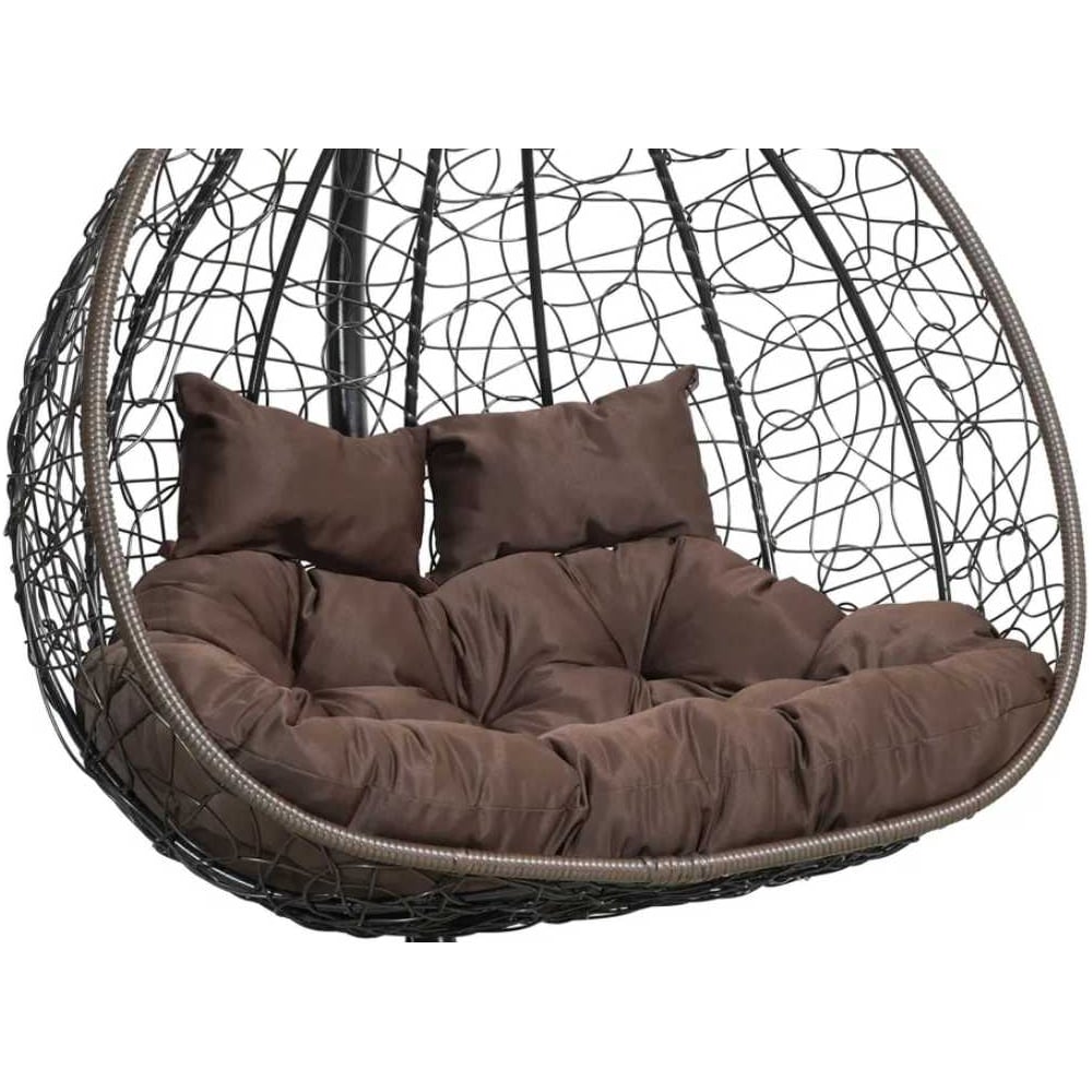 Изображение товара Двухсторонняя подушка для качелей Лаура FISHT коричневая полиэстер синтепух