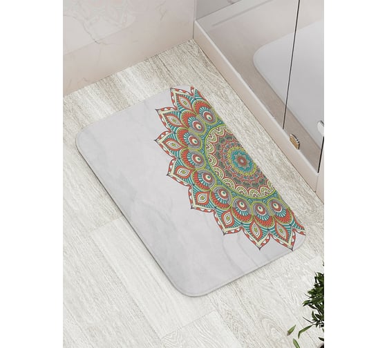 Изображение товара Коврик противоскользящий JoyArty "Цветочные узоры" для ванной, сауны, бассейна, bath_16081