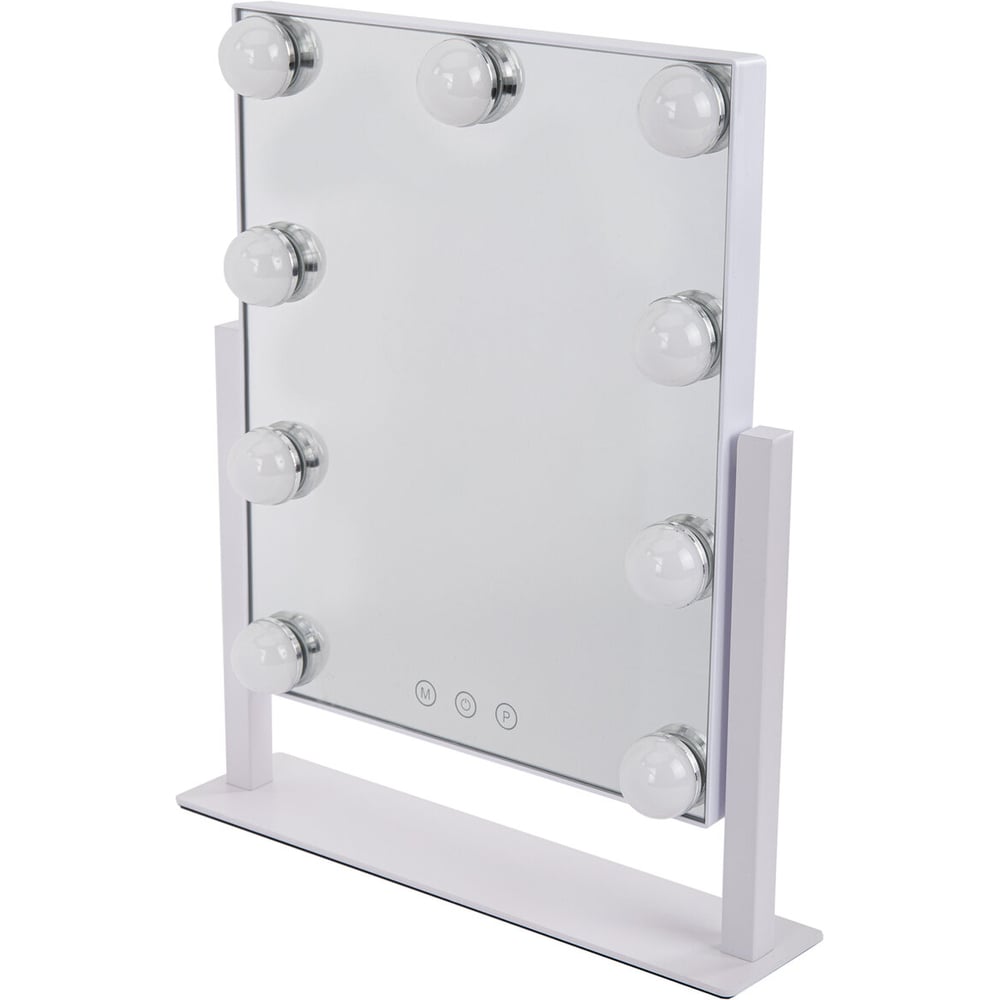 Зеркало с подсветкой BRABIX 9 LED-ламп, 3 режима свечения, 25x30 см, 220V 609335