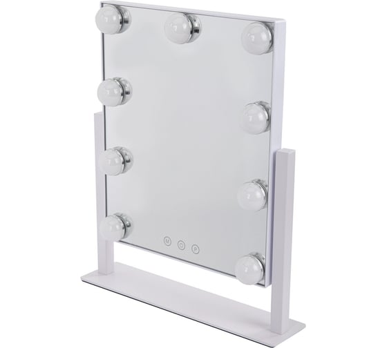 Изображение товара Зеркало с подсветкой BRABIX  9 LED-ламп, 3 режима свечения, 25x30 см, 220V 609335