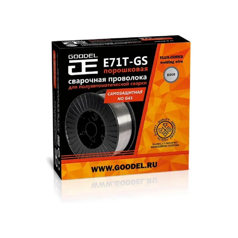 Изображение товара Проволока сварочная порошковая GOODEL E71TGS 0.8 мм 1 кг катушка