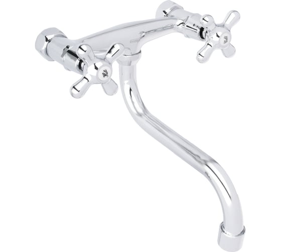 Изображение товара Смеситель для кухни СоюзКран настенный, круглый излив 25 см, керамическийкран-буксы 1/2, хром, цинк SK10-S204 567-064