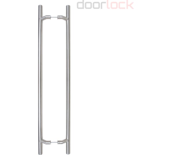 Изображение товара Дверная ручка скоба прямая Doorlock DL PHS09/32/2ст/900/1200 SS. Материал нержавеющая сталь, 2 стойки с изгибом под углом, двухсторонний комплект, диамет 73636