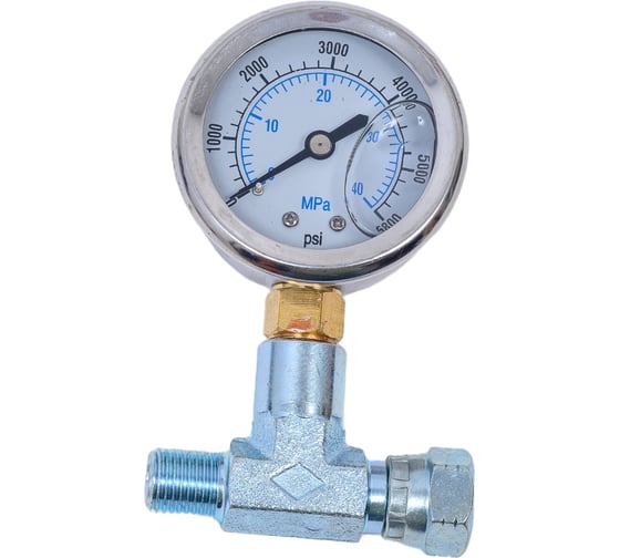 Изображение товара Манометр для окрасочного аппарата AktiSpray с тройником Р., с радиальным штуцером 1/4" 2300252