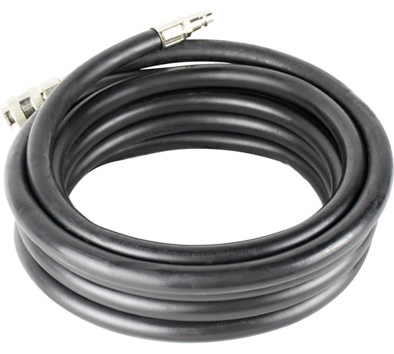 Изображение товара Шланг маслостойкий армированный с быстросъемами VERTON Air RH5 (10_15-диаметр внутр. и внешний, диаметр штуцера1/4,давление 20бар, длина 5м) (10шт/кор) 01.21427.21448