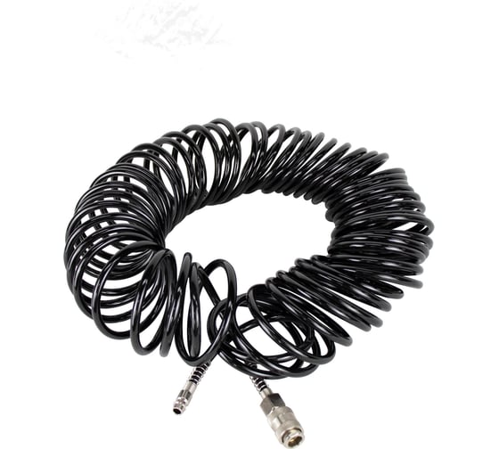 Изображение товара Шланг спиральный с фитингами рапид VERTON Air PH15 15м, размеры внутренний 5, внешний 8, диаметр штуцера 1/4, давление 20 бар (20шт/кор) 01.21427.21446