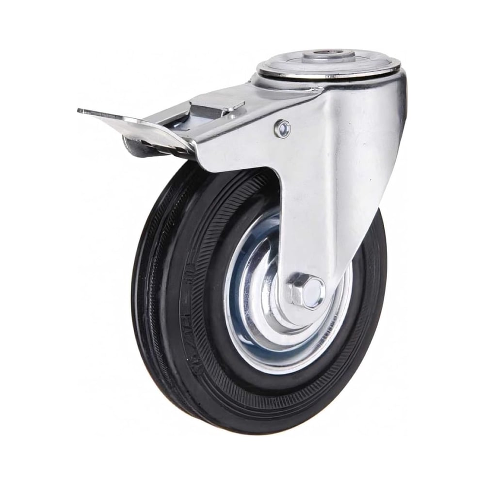 Изображение товара Ролик Сварком пром. 125мм поворот. под болт М12 с торм.SCHB55 (1 шт.) k00009116