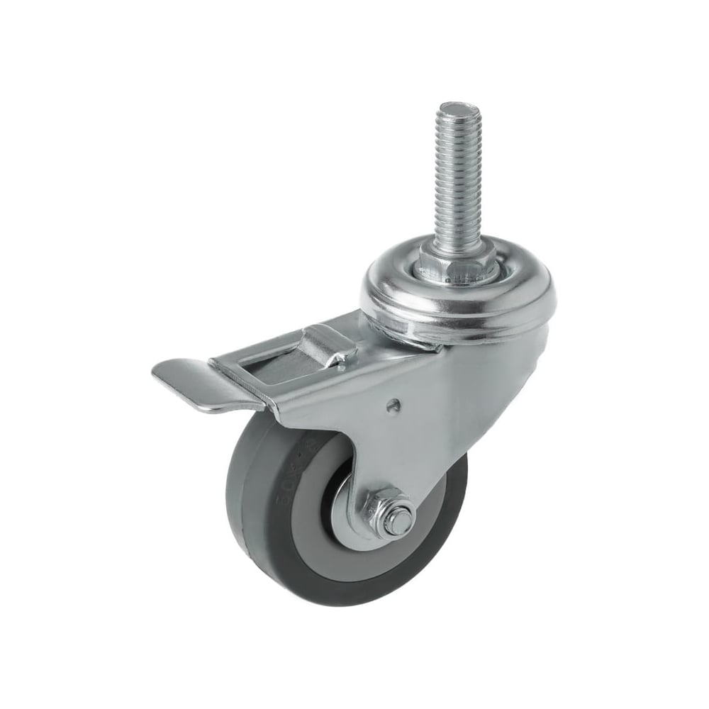 Изображение товара Ролик Сварком аппарат 50мм поворот с болтовой системой и тормозом уп/2шт.