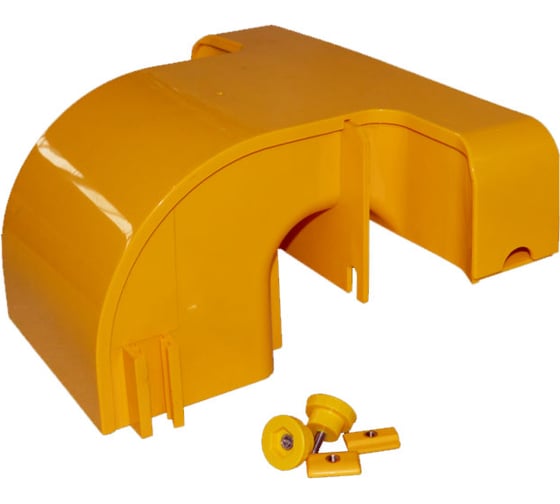 Изображение товара Кабельный спуск LANMASTER под лоток 120 мм, с крышкой, желтый LAN-OT120-OB