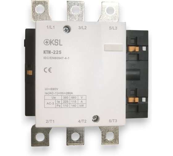 Изображение товара Контактор KRASO КТИ 225А катушка управления 230В AC 1НО KTI-225-230-KSL