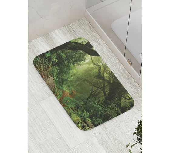 Изображение товара Коврик противоскользящий JoyArty "Солнечный густой лес" для ванной, сауны, бассейна, bath_11431
