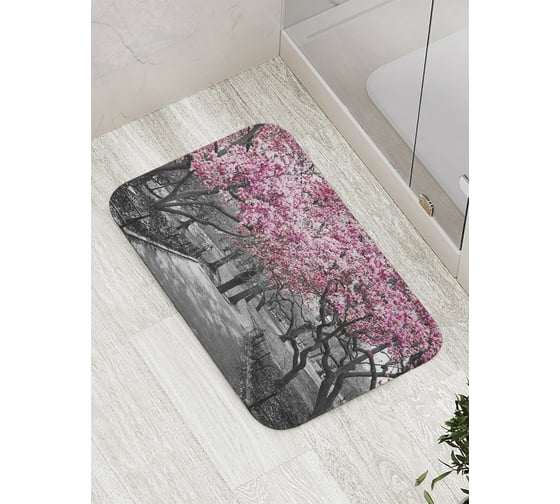 Изображение товара Коврик противоскользящий JoyArty "Черно-белые деревья" для ванной, сауны, бассейна, bath_9615