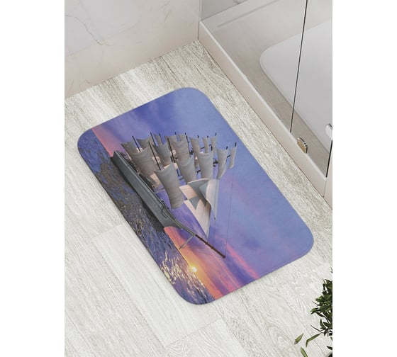 Изображение товара Коврик противоскользящий JoyArty "Величественный корабль" для ванной, сауны, бассейна, bath_8734