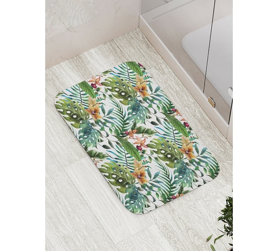 Изображение товара Коврик противоскользящий JoyArty "Зеленый папортник" для ванной, сауны, бассейна, bath_36047